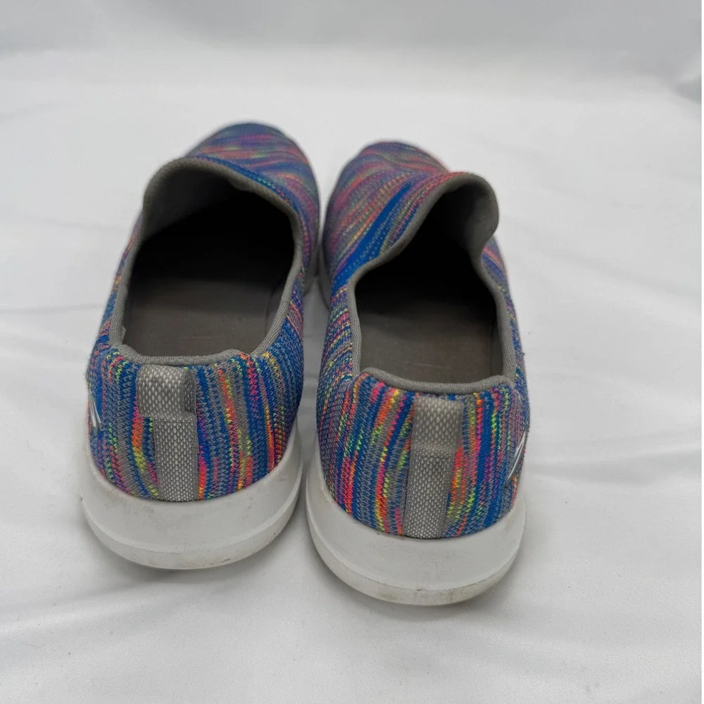 Skechers GOwalk Max Womens 9 Rainbow Space Dye Slip On Sneakers 15615